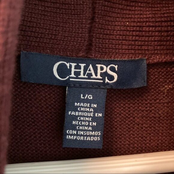 CHAPS Sz L Faux Wrap With Buckle Details  Knit Dress - Picture 3 of 7